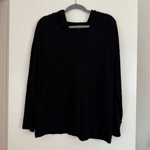 Loft Black Hooded Sweater